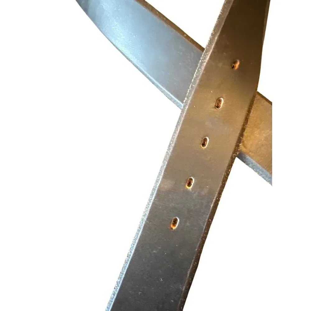 Oil‎ Tanned Harness Leather Belt With Silver Buckle Western Cowboy Equestrian